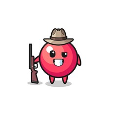 cranberry hunter mascot holding a gun