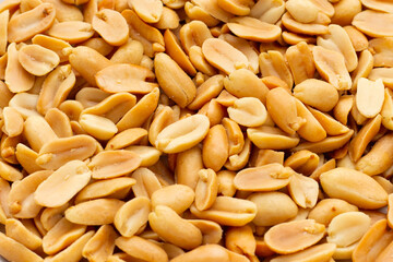 Peeled peanuts for background. Close up