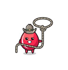the blood drop cowboy with lasso rope