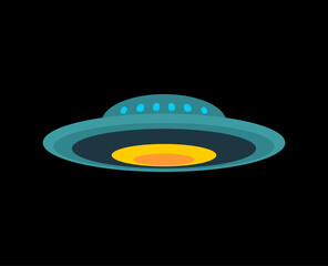 UFO Flying Saucer isolated. unknown flying object vector illustration