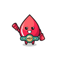 blood drop boxer mascot character