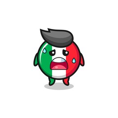 the fatigue cartoon of italy flag