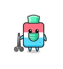 Obraz premium surgeon eraser mascot character