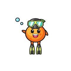 the mandarin orange diver cartoon character