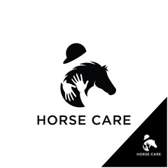 Horse Lover Association,horse care logo vector illustration