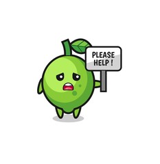 cute lime hold the please help banner