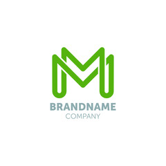 m logo design with geometry