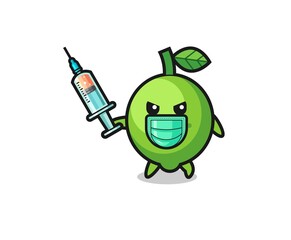 Obraz premium illustration of the lime to fight the virus