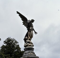 One armed angel in cemetery