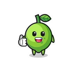 lime mascot doing thumbs up gesture