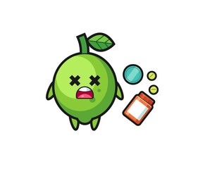 illustration of overdose lime character