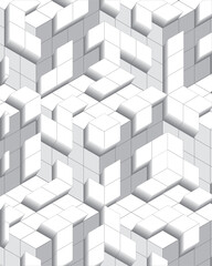 Abstract seamless cubes background