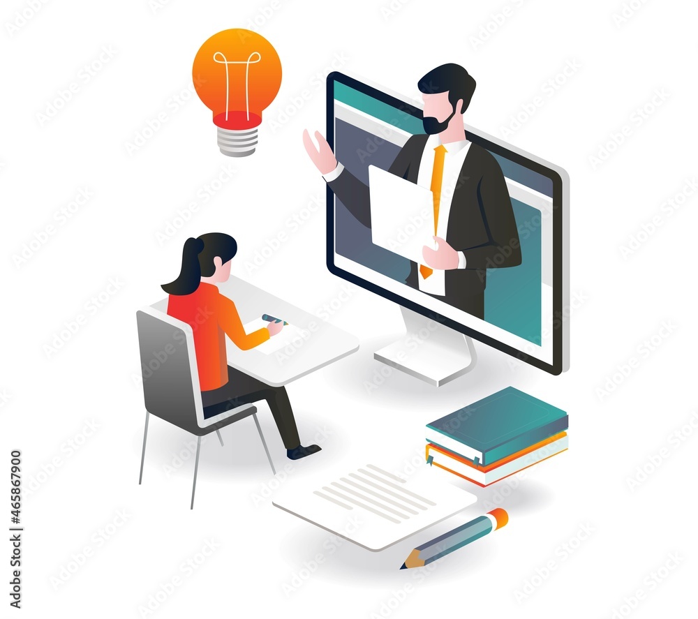Poster Learn online with tutorials in isometric design