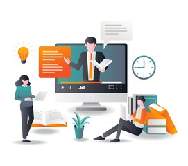 Learn and online courses with tutorials in flat design