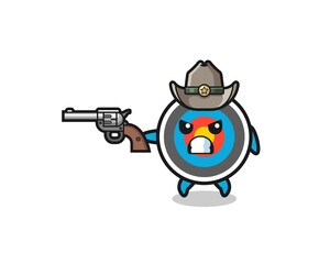 the target archery cowboy shooting with a gun