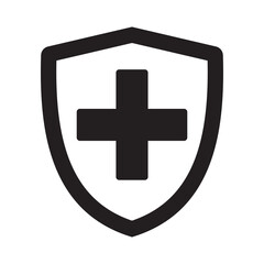 Health insurance and medicines simple icon isolated on white background