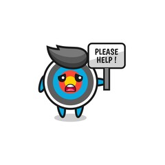 cute target archery hold the please help banner