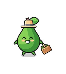 avocado herbalist character searching a herbal