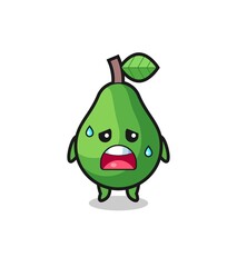 the fatigue cartoon of avocado