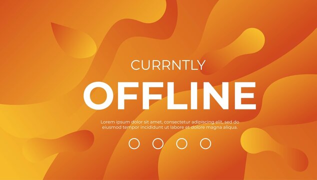 Currently offline twitch banner background vector template. Liquid geometric background with modern design.
