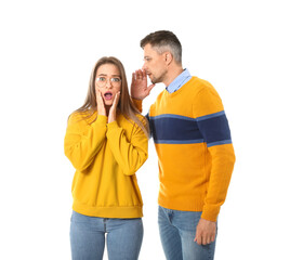 Obraz premium Gossiping people on white background