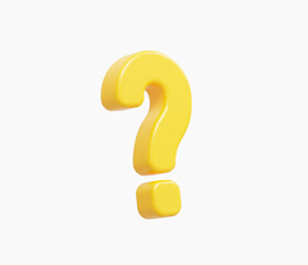 3D Realistic Question vector illustration