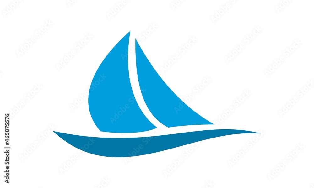 Poster yacht icon simple vector