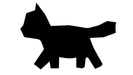 baby cat silhouette