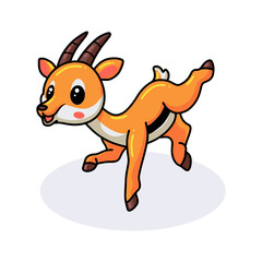 Cute little gazelle cartoon jumping