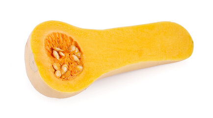 Butternut squash isolated on white background