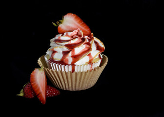 cupcake with cream