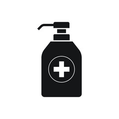 Antibacterial hand sanitizer icon design isolated on white background
