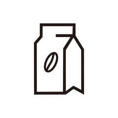 Package coffee icon. Coffee paper bag