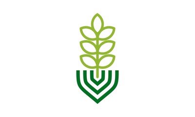 green ecology leaf vector logo