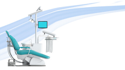 Modern dental clinic 歯科 病院 診療所 3D Rendering	

