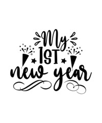 Obraz premium Happy New Years SVG Bundle, Hello 2022 Svg, 2021