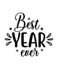Fototapeta premium Happy New Years SVG Bundle, Hello 2022 Svg, 2021