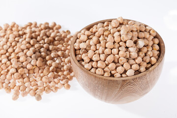 Cicer arietinum - Raw Grains Of Chickpea; Legume With Important Culinary And Nutritional Qualities