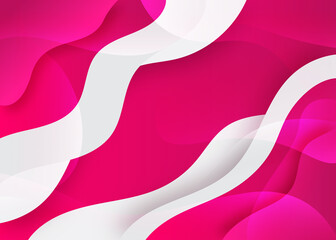 Abstract white and pink gradient color wavy background