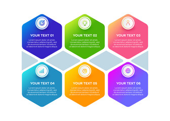 Gradient process infographic template design