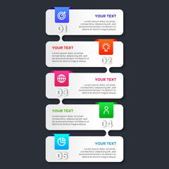 Step business infographic template design