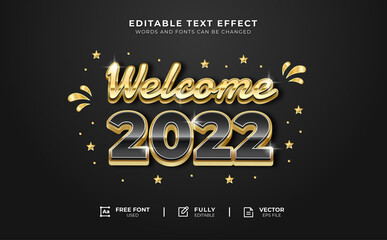 Welcome 2022 Editable Text Effect