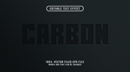 carbon editable text effect. steel effect with carbon background