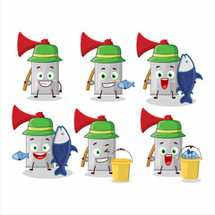 A fisherman air horn cartoon picture catch a big fish