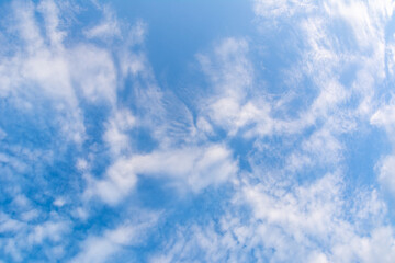 Blue sky with clouds. Nature background.
