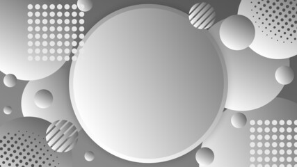 Geometric wallpaper, abstract background simple shapes banner. Trendy vector illustration white background.