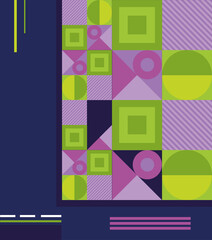 minimalist geometric poster backdrop