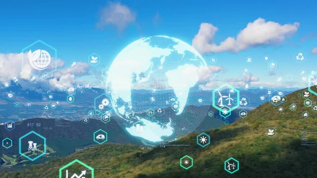 地球環境イメージ　SDGs　サステナブル　持続可能な開発目標