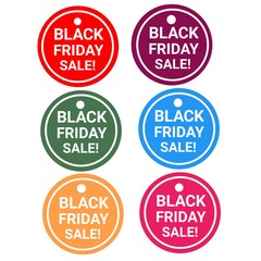 Black Friday sale icon sticker bottom