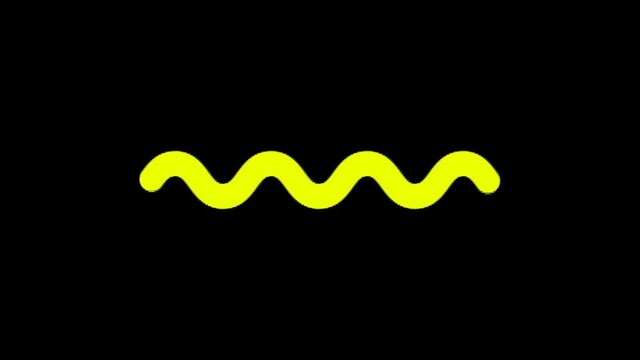 Abstract background with yellow worm elements. Colored animated worm shape elements on a background, backdrop for teenager animations and pop-cultures. Fresh content for abstract background.